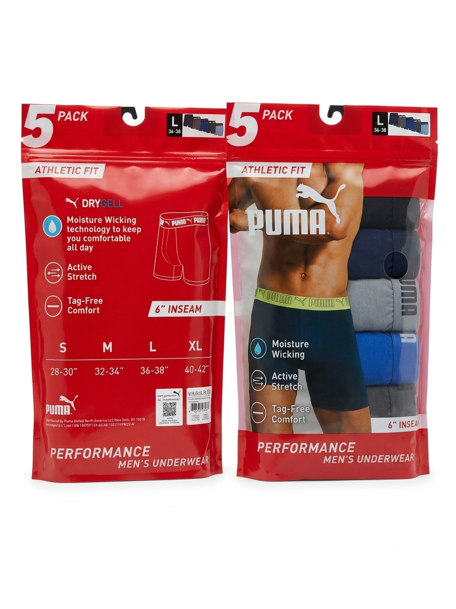Puma 5 Pack Men's Boxer Brief
